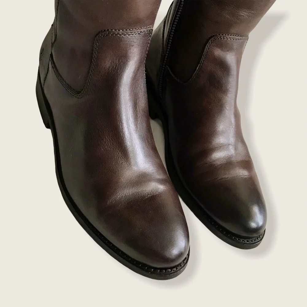 Frye Jayden Button Knee High Leather Riding Boots - Picture 10 of 16